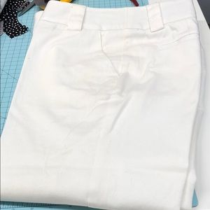 Cotton and spandex blend white pants,US size 10.